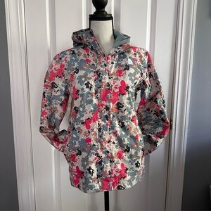 The North Face Resolve Reflective Rain Jacket Girls Size 14-16 EUC